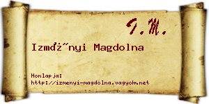 Izményi Magdolna névjegykártya