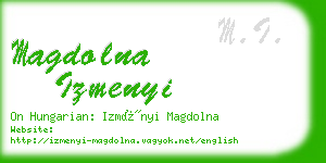 magdolna izmenyi business card